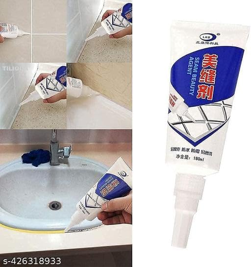 Image of Tiles Gap Filler Waterproof Crack Gap Filler Agent for DIY Home Sink Gaps /Grouts Repair Filler Tube Paste for Kitchen, Bathroom Leakage Protection Waterproofing Tile Gap Filler (180ML) KT 27