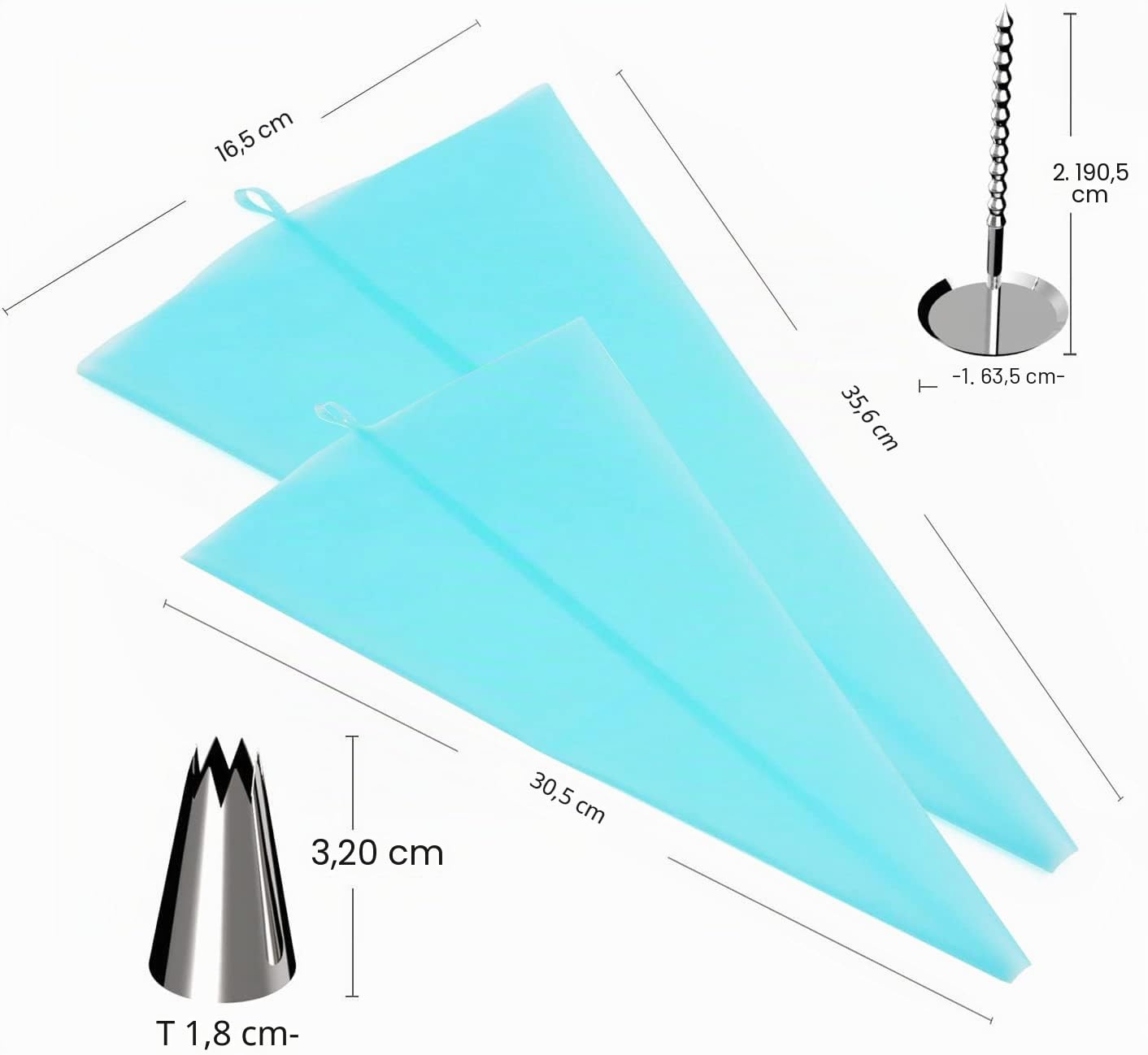 Yizish Plato Giratorio Para Tartas Aleación de aluminio, Juego de Manga Pastelera, 39 Kit Equipo de Decoración para de Pasteles, Cupcakes y Magdalenas