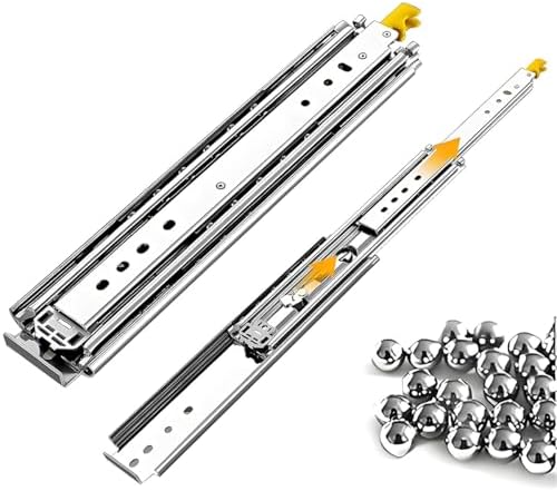 1 Pair Heavy Duty Drawer Slides 10in 20in 50in 60in 80in Side Mount Rails Track Ball Bearing Rails Full Extension 500lb Load Capacity Runners(62 inch)