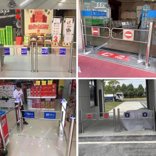 Porta in metallo per controllo accessi, design unidirezionale per uso in biblioteca e negozio, meccanismo di apertura a 90°