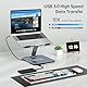 BENFEI Aluminium Laptop Ständer mit USB C 6in1 Dockingstation, HDMI 4K@60Hz, 4*USB3.0, 100 PD Kompatibel mit MacBook Pro/Air iPad Pro XPS Thinkpad