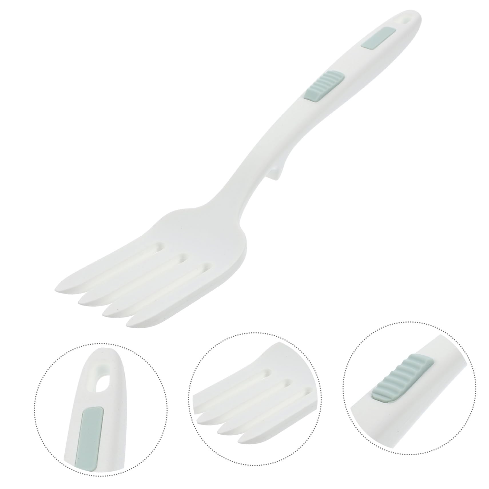 Ciieeo 5 Pièces Fourchette de Cuisine Silicone Flexible Antiadhésive Ustensile Pratique pour Pâtes et Salades Outil de Cuisine Réutilisable Pure