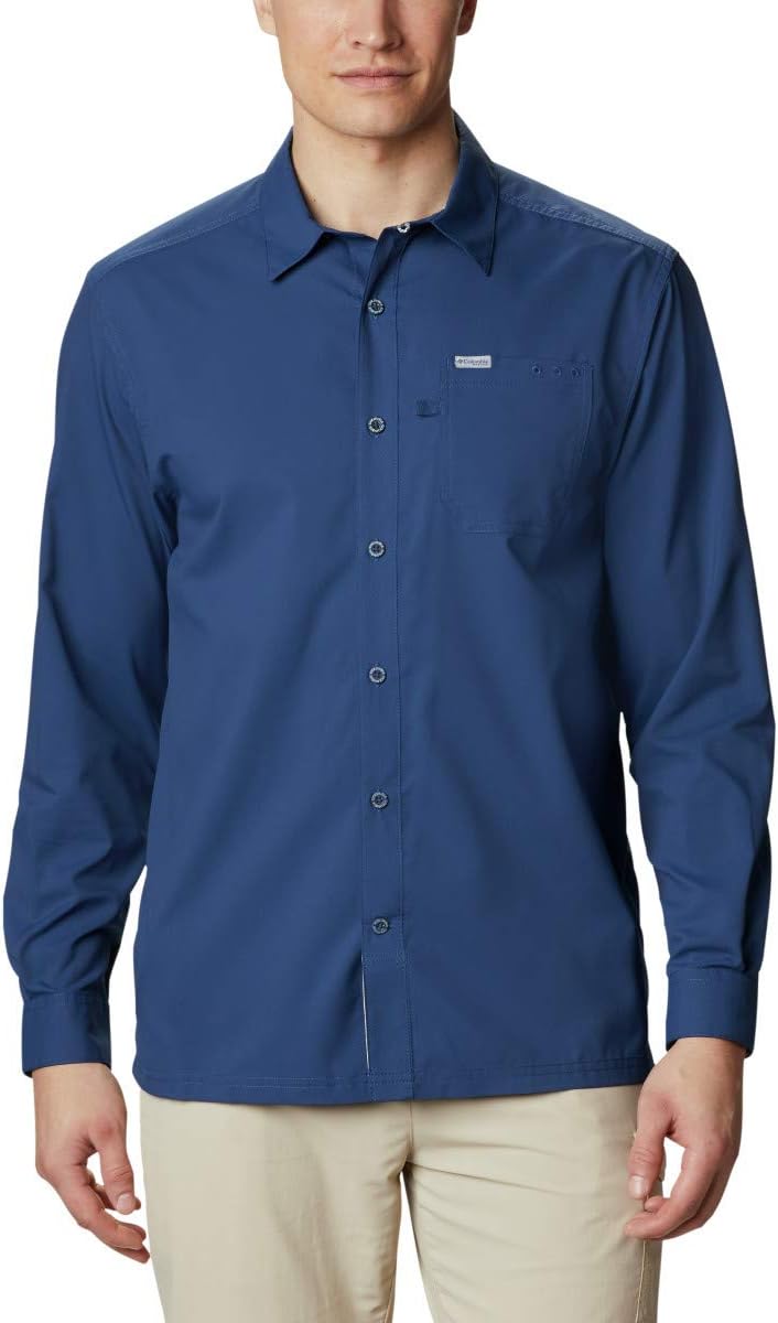 Columbia Men's PFG Slack Tide Long Sleeve, Moisture-Wicking, UV Sun Protection