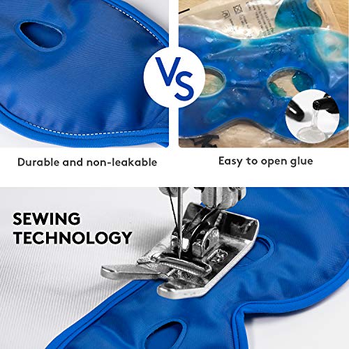 Umisleep Augenmaske Kühlend & Wärmend Kompresse, Kühlmaske Gel Augen Kühlpads Kühlpack Kühlakku für Migräne, Augenringe, Kopfschmerzen,trockene augen,Geschwollene,Wiederverwendbare Schlafmaske Kühlend - Image 5