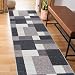 Modern Boxes Design Non-Slip (Non-Skid) Area Rug Runner 2' X 7' (22" X 84") Gray