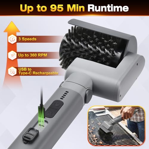 50% Off Electric BBQ Grill Brush Cordless, Rechargeable