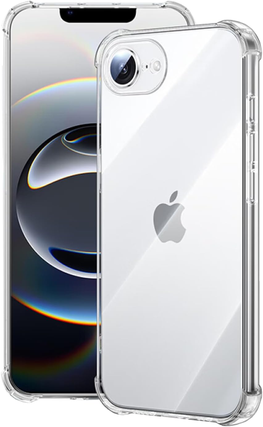 Melomon Clear Case for iPhone 16e (6.1-inch), iPhone SE 4th 2025 Clear Case Soft Fit Anti-Scratch Sh… Melomon Clear Case for iPhone 16e (6.1-inch), iPhone SE 4th 2025 Clear Case Soft Fit Anti-Scratch Sh…