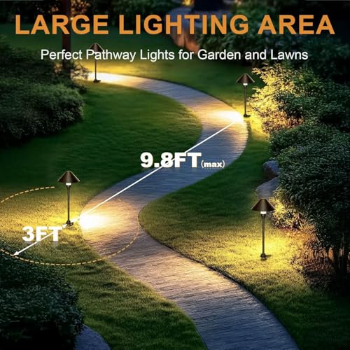 Neymlya Low Voltage Pathway Lights with Timer, 4H/6H/8H Auto On/Off Low Voltage Landscape Lighting 3000K Waterproof Landscape Path Lights for Flower Bed Backyard Walkway Driveway, Set of 6 by Neymlya - Image 7