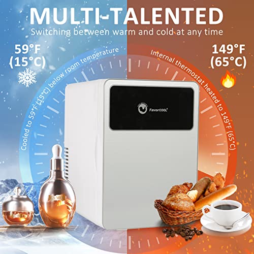 Image of Mini Fridge 8L, Makeup Skincare Fridge 110V AC / 12V DC Portable Small Refrigerator Cooler Warmer for Skin Care, Cosmetics, Beverage, Desktop Accessory for Home Office Dorm Travel