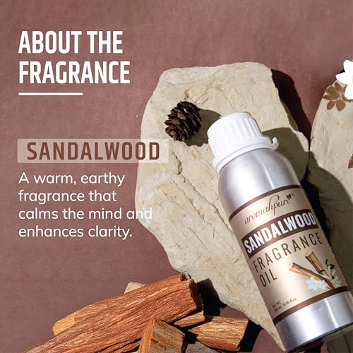 Image of Aromahpure Sandalwood Aroma Oil | 250ml Undiluted & Natural | Long-Lasting Scent for Aromatherapy, Candle & Soap Making, Diffusers, Room Freshener, Humidifier, Bathroom Revitalizer & Home Essentials