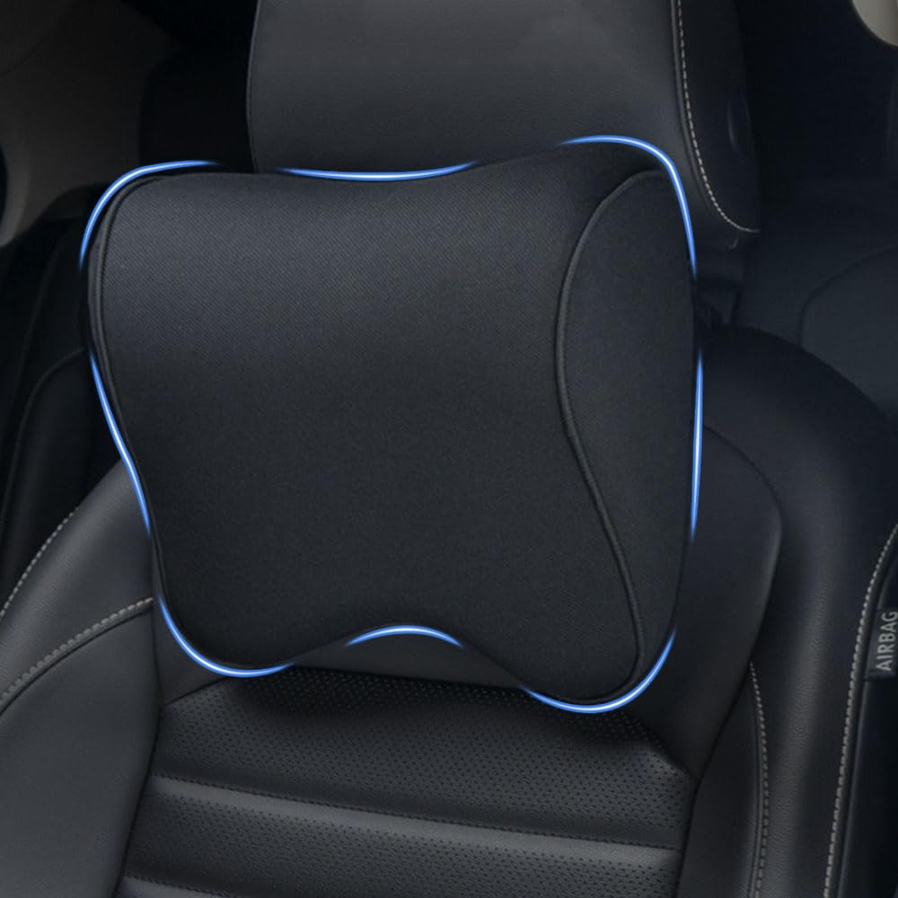 Memory Foam Car Neck Support Pillow for Driving Seat Headrest Pillow Driver Head&Neck Pressure Pain Fatigue Relief for Cars Trucks SUVs Vehicles