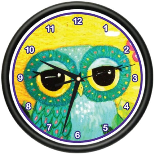 SignMission Cute OWL Wall Clock Girly owl Wide Eye Cute Adorable Nocturnal Birds Gag Gift