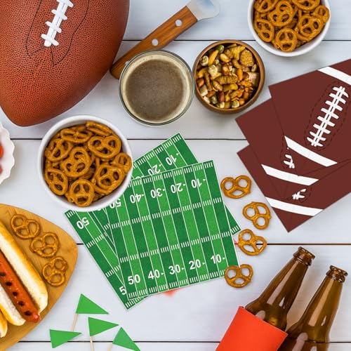 Football Party Decorations Includes Plates, Napkins, Cups, Banner, Balloons, Touchdown Tablecloth for Football Birthday & Tailgate Party Decorations, Serves 24 - Image 3