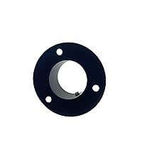 Vista 6 de Paquete de 4 bases de poste redondas de acero inoxidable resistentes, barandillas de anclaje, soportes de poste de valla para tubos redondos