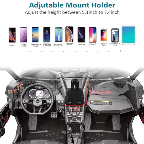 Image of SUNPIE Maverick X3 iPad Mount, Electronic Device Tablet Holder Mount with Storage Box Compatible with Can Am Maverick X3 All Model 2017-2026, Replace OEM #715002874