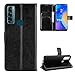 QiongNi Case for TCL 20 SE Case Cover,Flip Leather Wallet Cover Case for TCL 20 SE Case Black