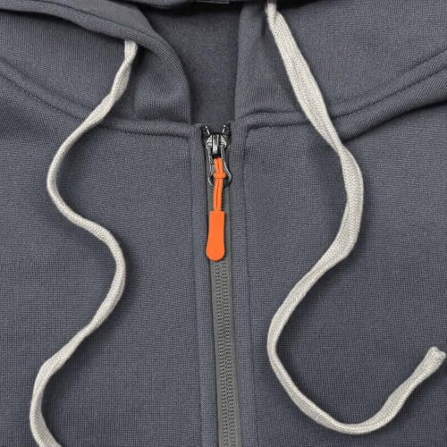 Mens Zip Up Hoodie Hooded Quarter Zip Pullover Sweatshirt with Pockets - image 7