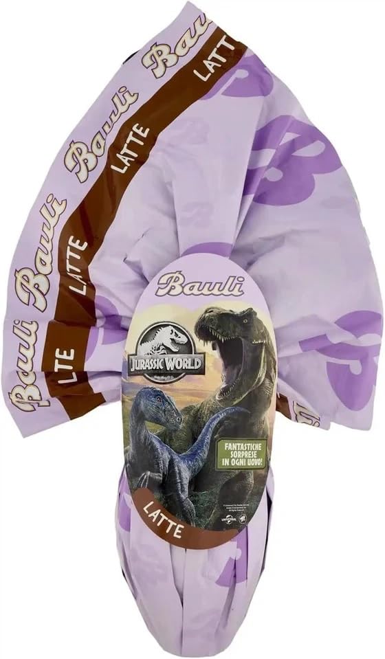 Uovo di Pasqua al Latte Per Bauli, 190g, Sorpresa Giurassica