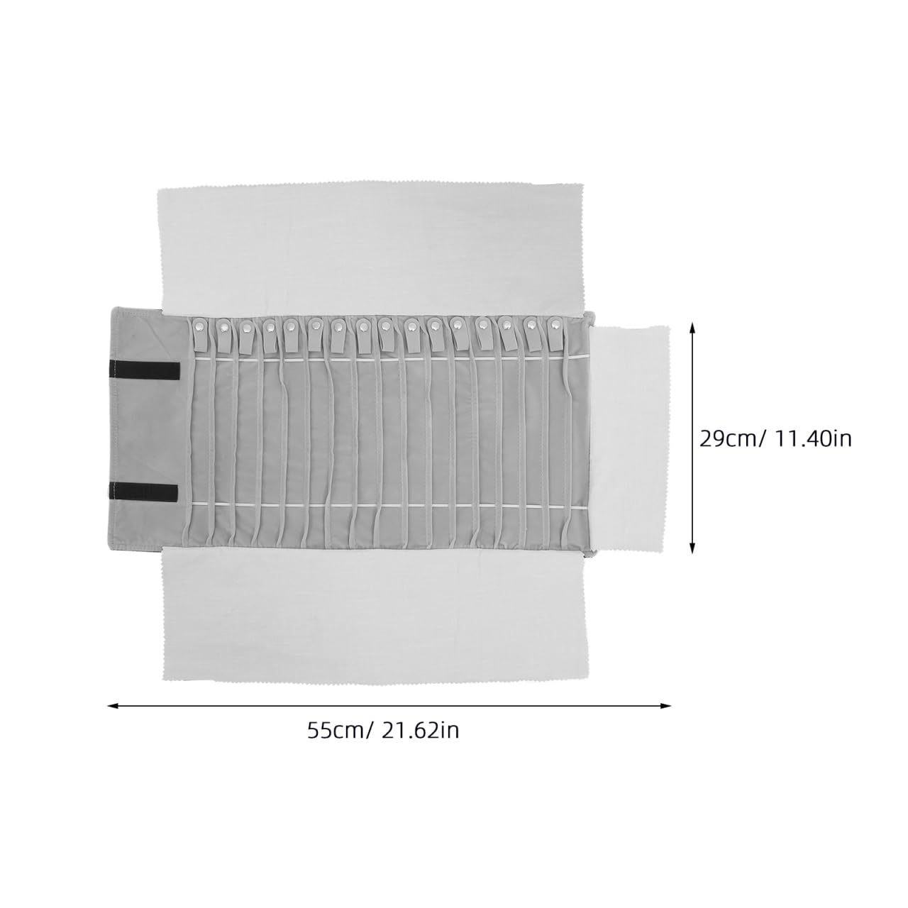 Portagioie Da Viaggio Rotolo In Flanella - Organizzatore Per Collane, Orecchini E Anelli - Foto 2