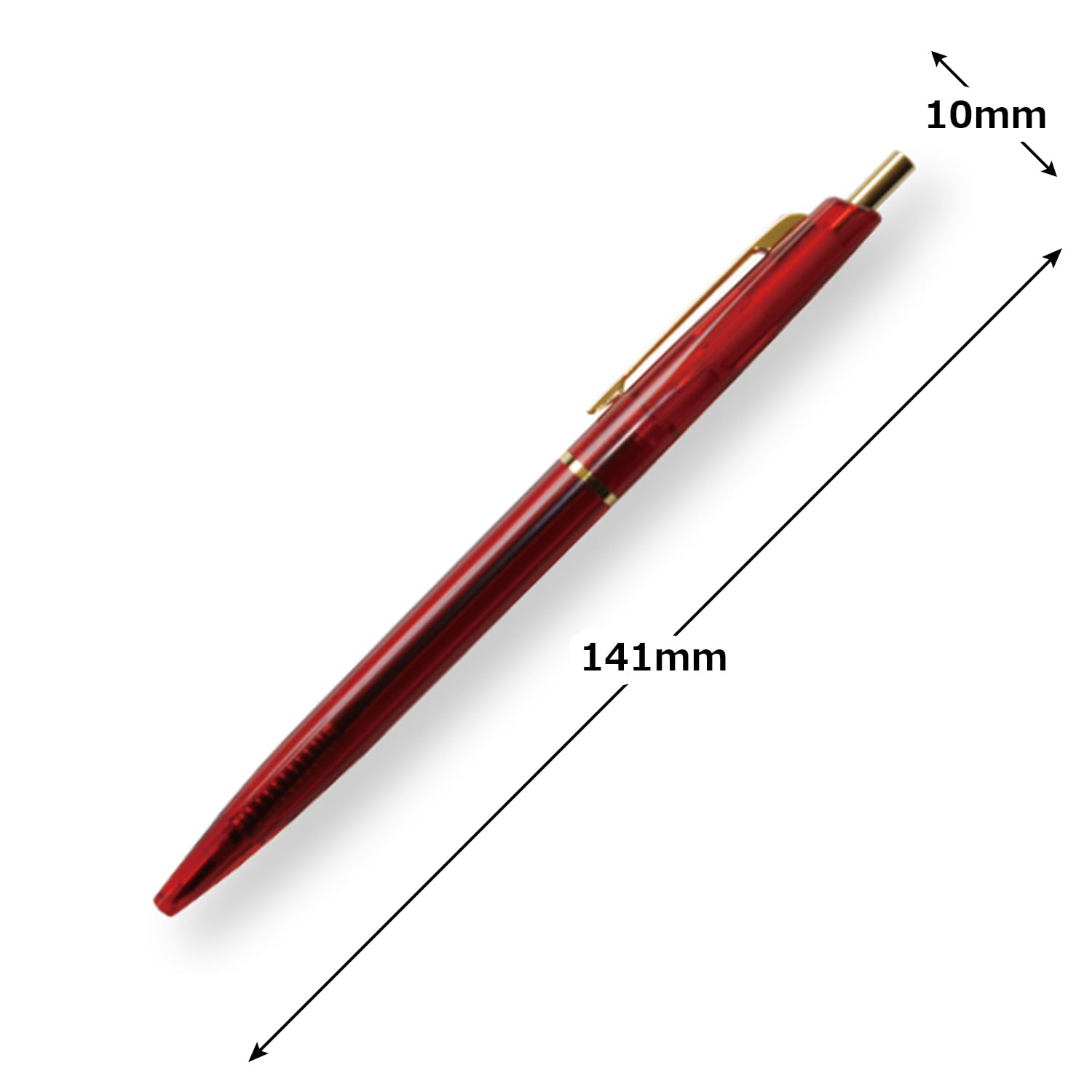 クリアボディ ボールペン 赤 Amazon | アンテリック 油性ボールペン 0.5mm 透明レッド BP1CRR