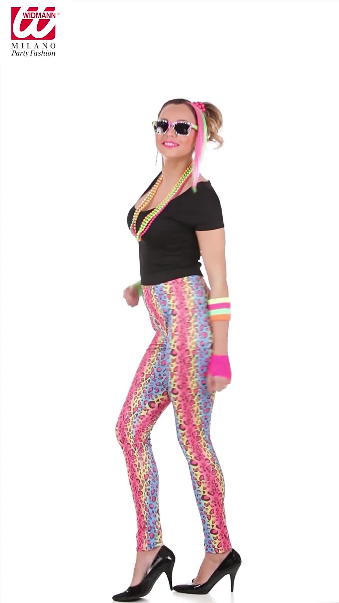 Widmann Neon Tanktop - Knalliges 80er Jahre Oberteil Für Mottopartys