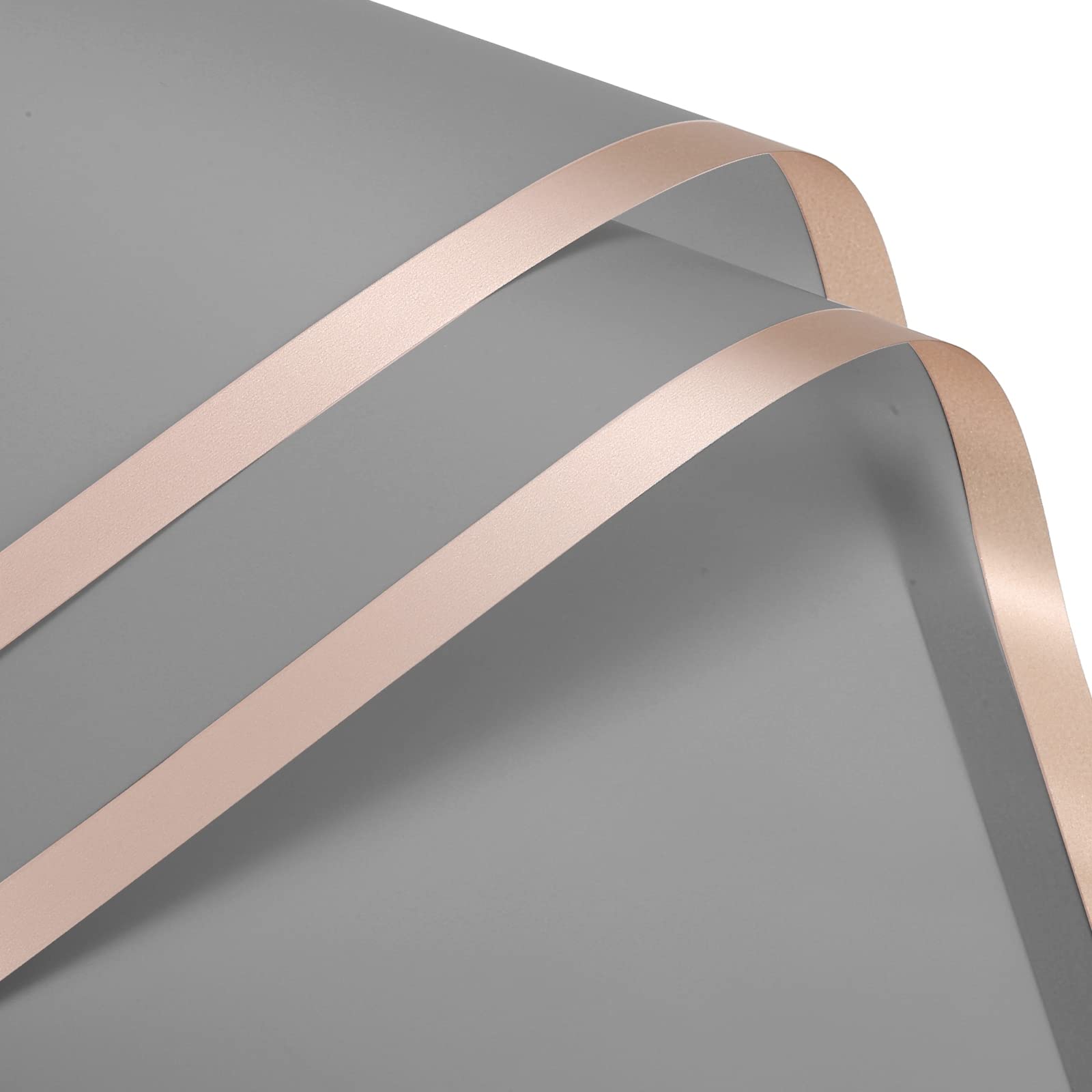 sourcing map 20 Pcs Gold Edge Flower Wrapping Paper Grey 22.8x22.8 Inch Waterproof for Florist Bouquet Supplies, DIY Crafts, Gift/Gift Box Packaging