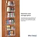 Miles Kimball Over The Door Kitchen Storage Organizer, White Vinyl-Coated Metal Wire - Measures 18 3/4