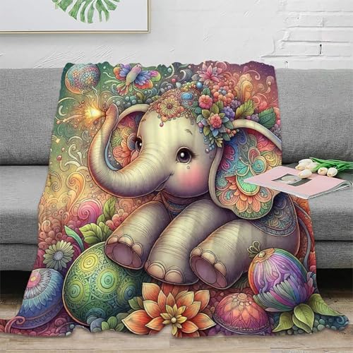 Couverture éléphant pelucheuse pour vos soirées cocooning et nuits douillettes - 2