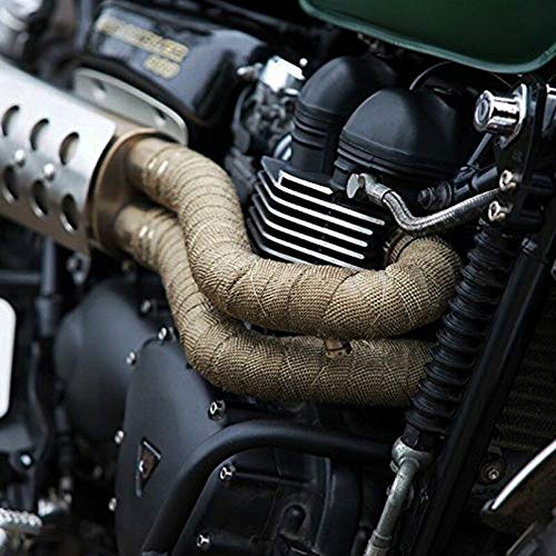 Osłona wydechowa 10 m samochód motocykl rura rura głowica ciepła turbo główny układ odprowadzania ciepła taśma owijana termiczna ze stali nierdzewnej opaski odprowadzania ciepła (Kolor: Czarny-10 m)