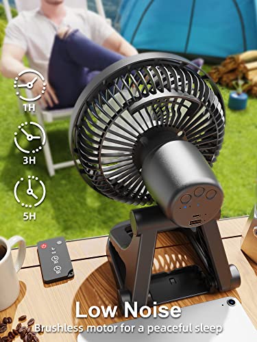 8-Inch Large Clip On Fan，Chillgo 12000Mah Portable Fan Battery Rechargeable Fan With 3 Speeds And Strong Airflow, Camping Fan Desk Fan Personal Quiet Fan For Office Stroller Bedroom And Golf Cart. #TOP5