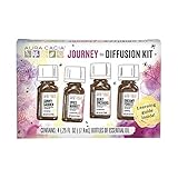 Aura Cacia Journey to Diffusion Essential Oil Kit | GC/MS Tested for Purity | 4 Bottles 7.4ml (0.25 fl. oz.)