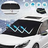 【Tamaño universal】Protector hielo parabrisas tamaño completo antihielo parabrisas es 210x120cm 82.6x47.24 pulgadas. Cubre lunas coche hielo cubre todo el parabrisas protector coche hielo partes del capó. Protector parabrisas adecuado para la mayoría de los automóviles y SUV normales. Para asegurarse de elegir un tamaño más adecuado, mida su parabrisas con precisión.