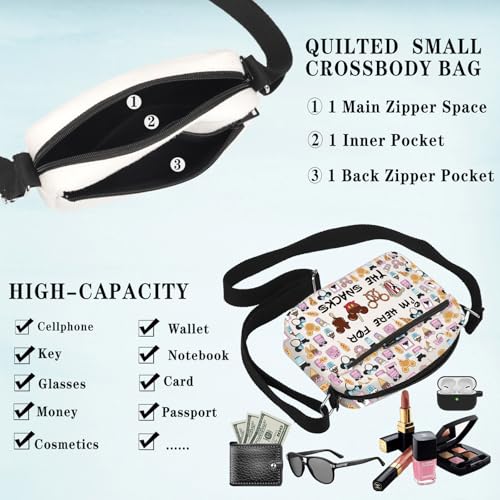 Magical Inspired Gift Family Vacation Trip Gift I'm Here For The Snacks Mouse Family Trip Snacks Zipper Crossbody Bag4