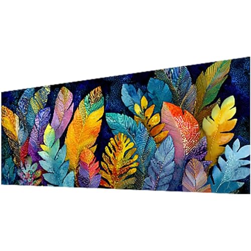 Diamond Painting Paysage de Feuilles d'Automne 5D avec Strass Carrés Décoration Murale 70x160cm