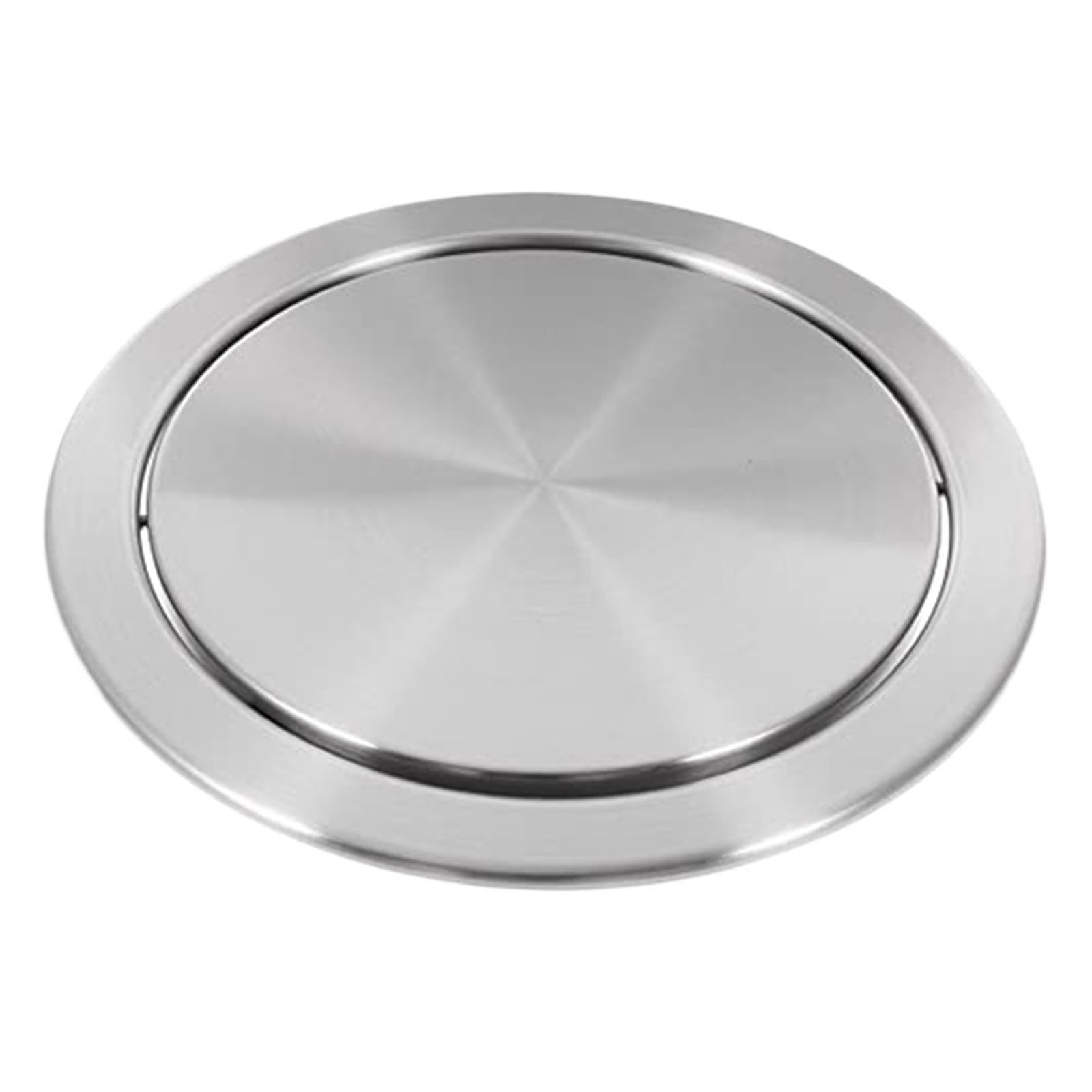 Trash Can Lid Simple Grommet Embedded Countertop Round Cover Swing Flap Bin For Kitchen Bathroom Office Effortless cleaning
