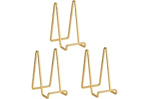 Premium 6-Inch Easel Tabletop Display Stand for Pictures, Plates, and Collectibles