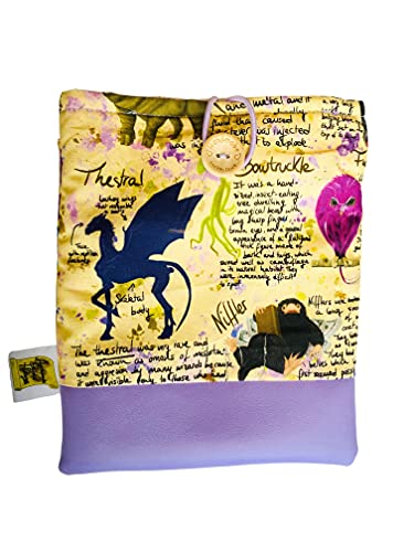 Funda Artesanal pequeña para Libros y Libros electrónicos de Animales Fantásticos + marcapáginas...