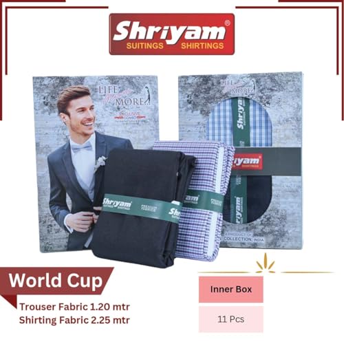 Image of Unstitched Plain Shirt and Trouser Fabric Combo Gift set - Cotton Blend Material - 2.25m Shirt Cloth - 1.20m Pant Cloth