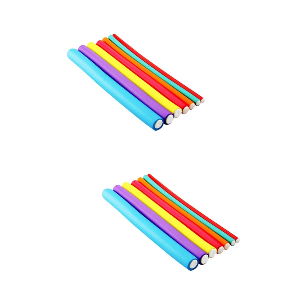 Healeved 40pezzi Flex Rods Per Arricciare Strumenti Multifunzionali Senza Calore Per e Ricci No Colori Random Perfetti Per Acconciature Fai Te