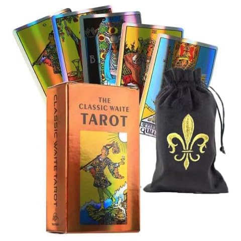 Cartas holográficas Tarot Deck con guía Cover