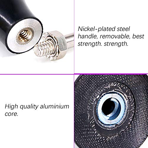 Swpeet 5 Stück Scheiben-Pad-Halter-Kit, Universal-Schnellroll- und Verriegelungs-Schnellwechsel-Adapter Ersatz 2,5 cm, 5,1 cm und 7,6 cm Scheiben-Badhalter mit 6,3 mm Schaft zum Polieren von runden