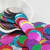 Especificaciones: 21-30 mm. Lentejuelas grandes de 30 mm de lentejuelas de PVC redondo sueltas lentejuelas de costura manualidades DIY Scrapbook proyecto hecho a mano ropa colgante accesorios 20 g, mezcla láser, 30 mm