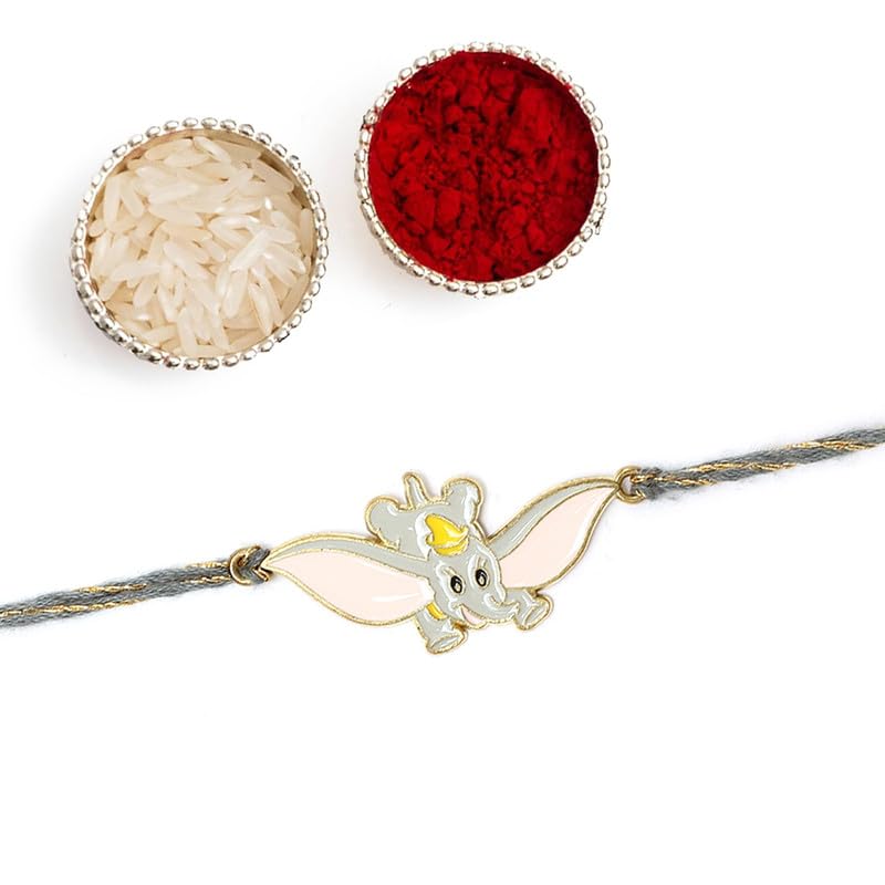 Image of The Purple Tree Cute Kids Rakhi with Roli Chawal and Card (Pack of 1) Rakshabandhan Gift for Kids, Best Rakhi For little Brother