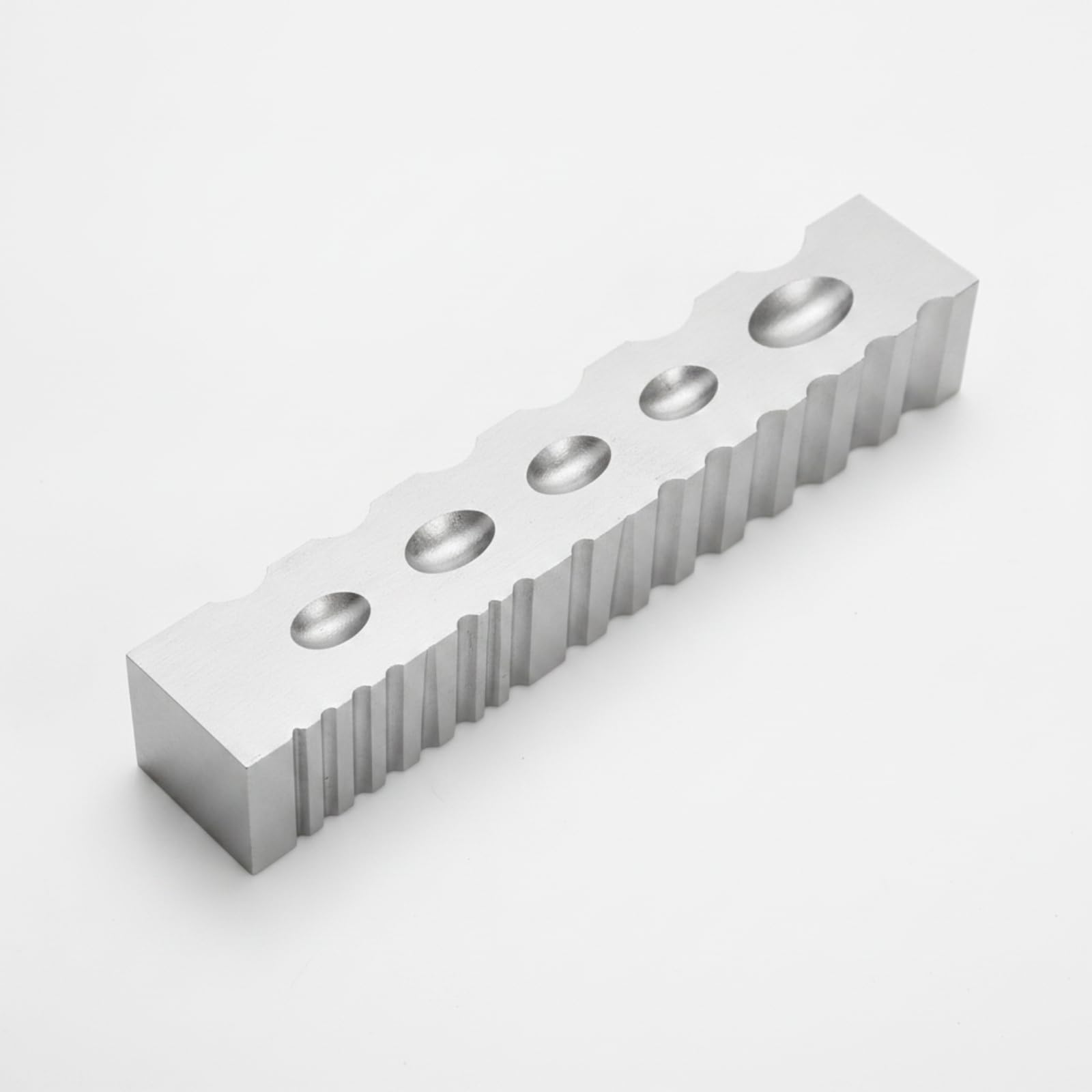 Bloque Molador Acero con Ranuras Resistente Bloque Conformado con Cavidas Profesional para Joyeros