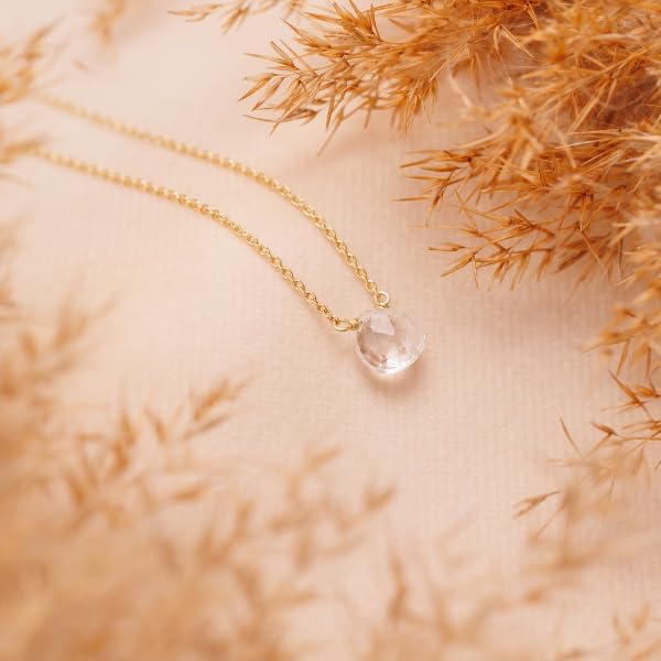 Necklace for Women - Authentic 925 Sterling Silver Necklace 18K Gold Jewelry, Dainty Heart Choker Pendant Necklace for Teen Girls, Birthstone Gift for Mothers Day - Image 6