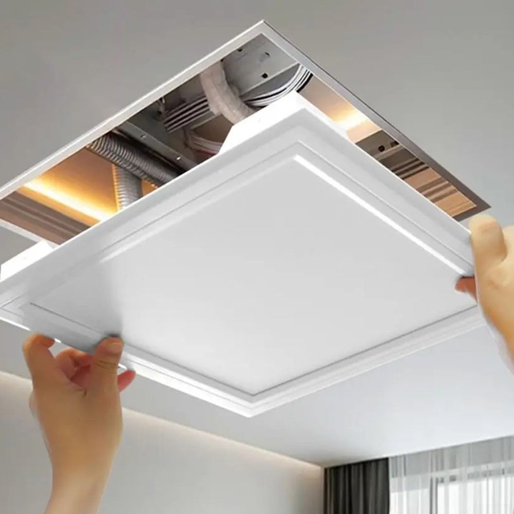 Panel de Inspección, Blanco Puerta Desmontable Bisagra Para Techos de Pared Para Acceso Cubierta Tubería Techo Aire Acondicionado R (400x400mm)