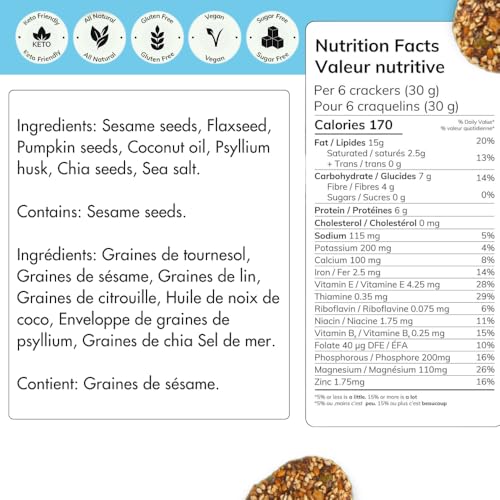 Image of The Low Carb Co High Protein Seed Crackers, Original, 3-Pack