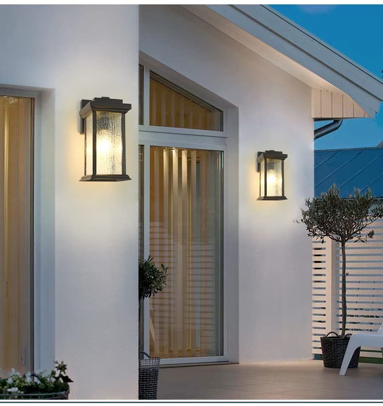 Lot De 2 éclairages Extérieurs Du Crépuscule à L'aube, Luminaires Extérieurs, Lampes Murales D'extérieur étanches Avec Capteur Pour Maison, Porche, Garage, Noir DECLUTTR