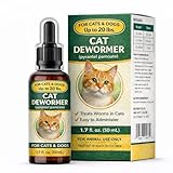 Luckyond Liquid Dog & Cat Dewormer with Pyrantel Pamoate, for Roundworms & Hookworms, Easy-to-Use Oral Liquid Formula