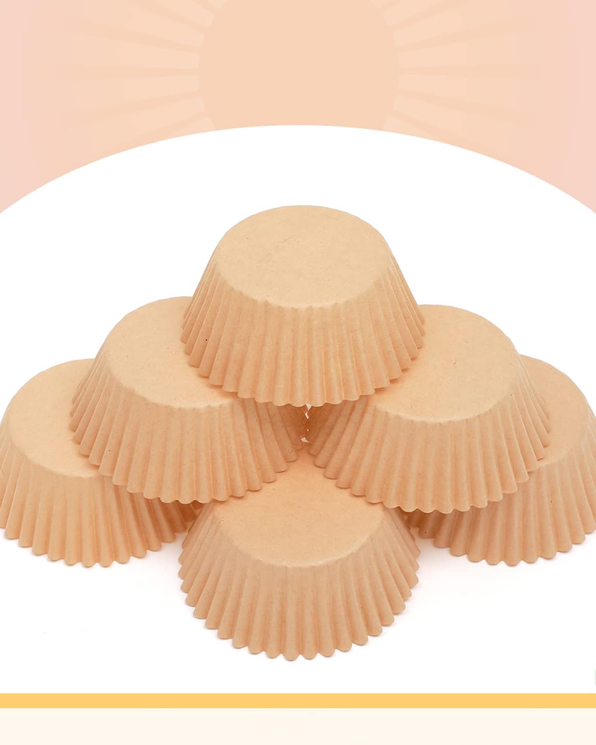 1500 Pirottini Grandi Per Cupcake E Muffin - Bianchi, Scanalati, 5.3x4.8cm, Resistenti Al Forno (fino A 232°C) - 2